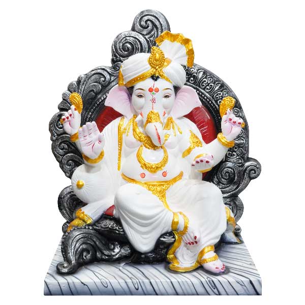 Peshway Ganpati 24 Inch Shadu Murti (Free Pooja Box) - Deep Ganesh Arts ...